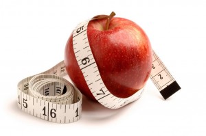 Red apple and tape measure. Image shot 02/2008. Exact date unknown.